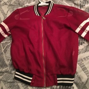 Mesh Varsity Like Jacket